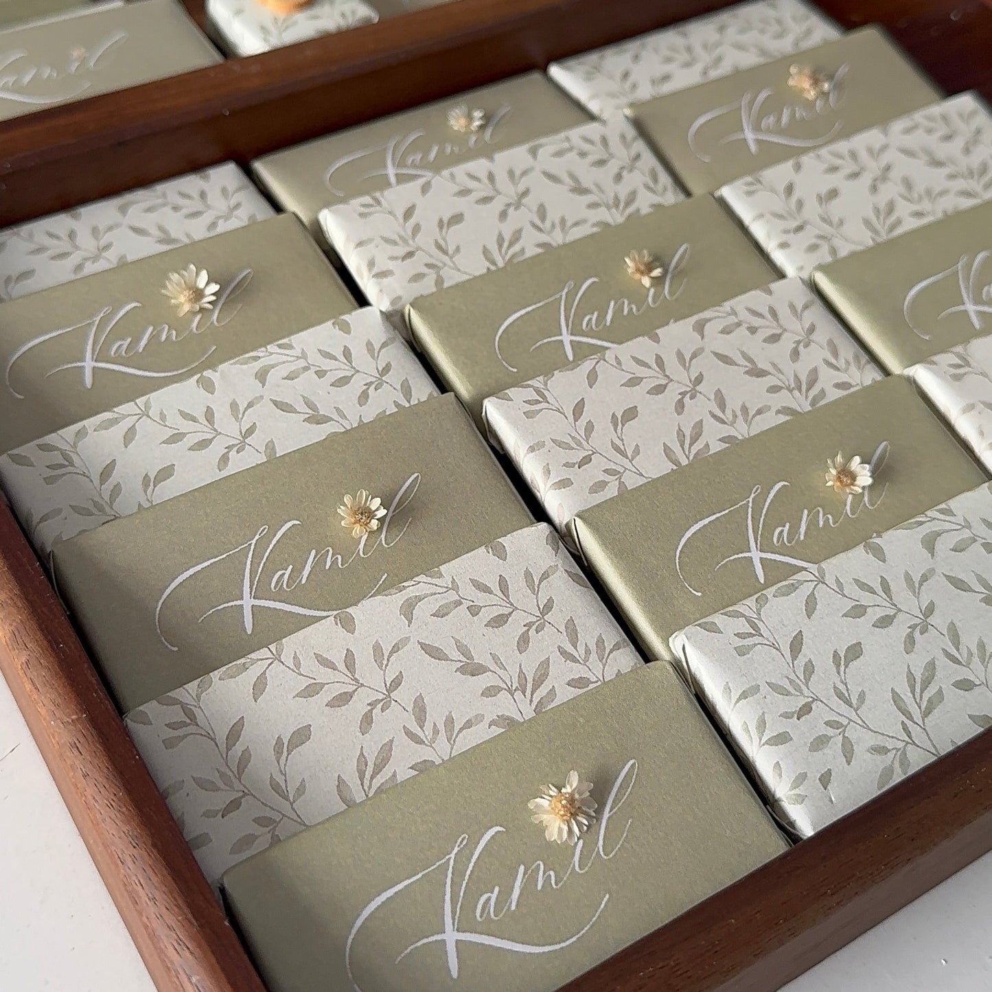 Tablette de Chocolat Personnalisée – Collection Jardin de Douceur