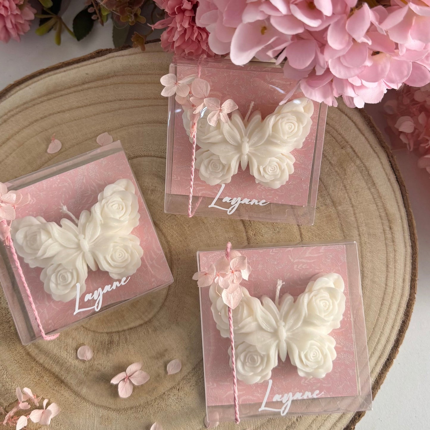 Papillon Fleuri – Bougie Parfumée Personnalisée