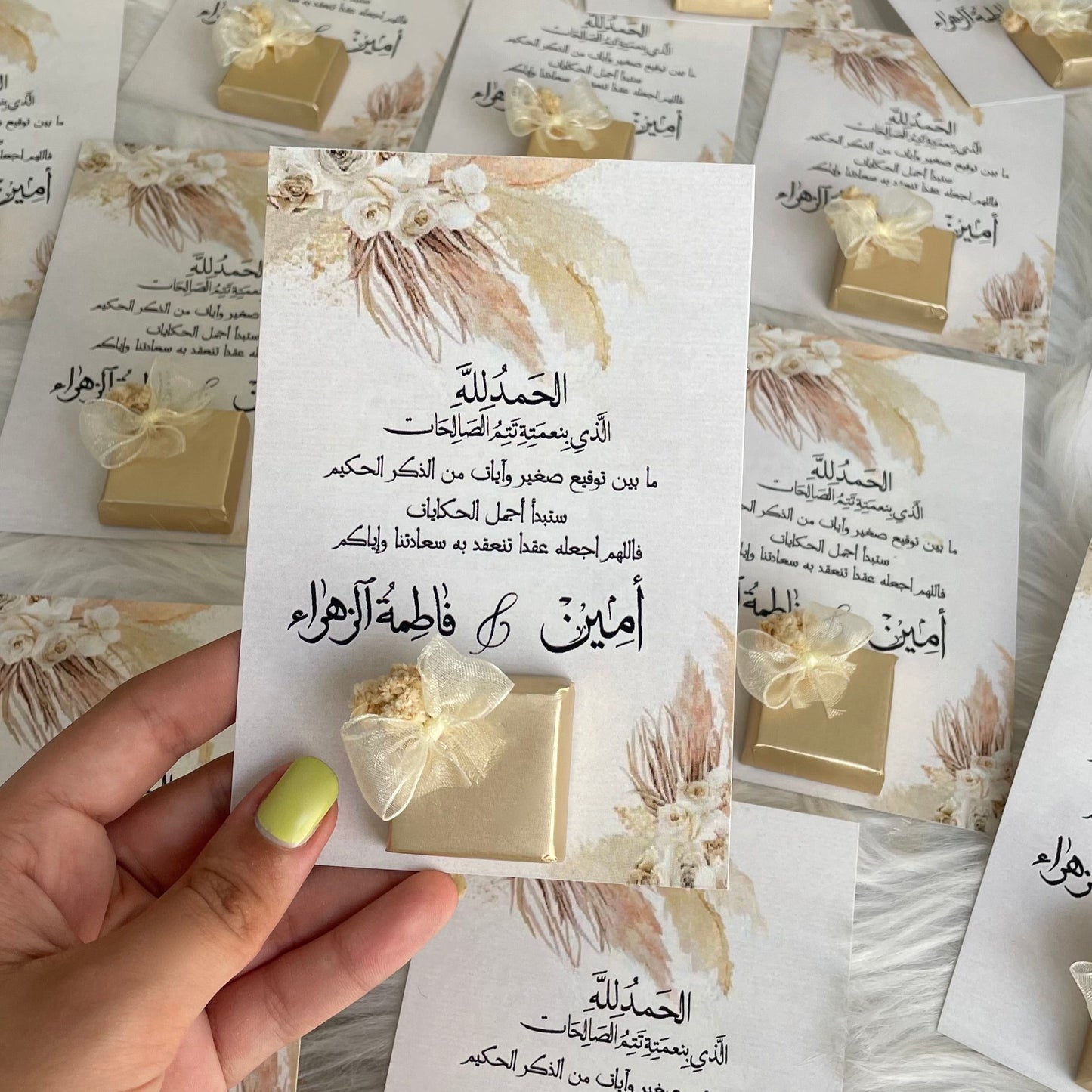 Carte de Remerciement avec chocolat