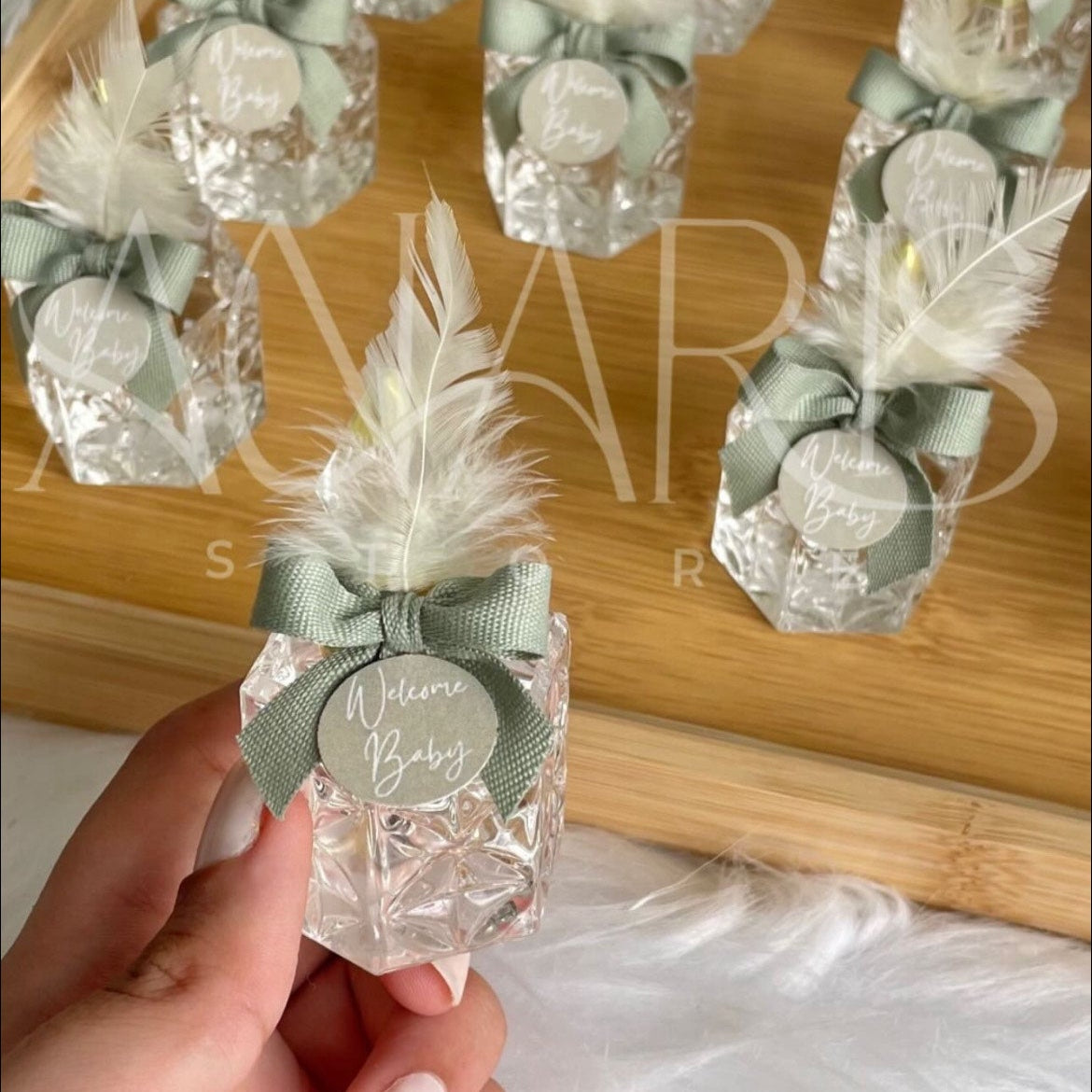 Flacon de Parfum Cadeau –cadeau raffiné pour célébrer la naissance d’un bébé.