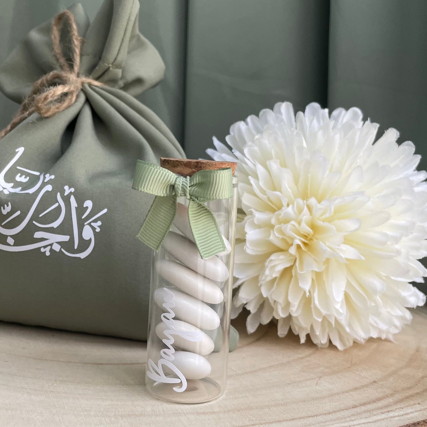 Tube de dragées élégant personnalisé