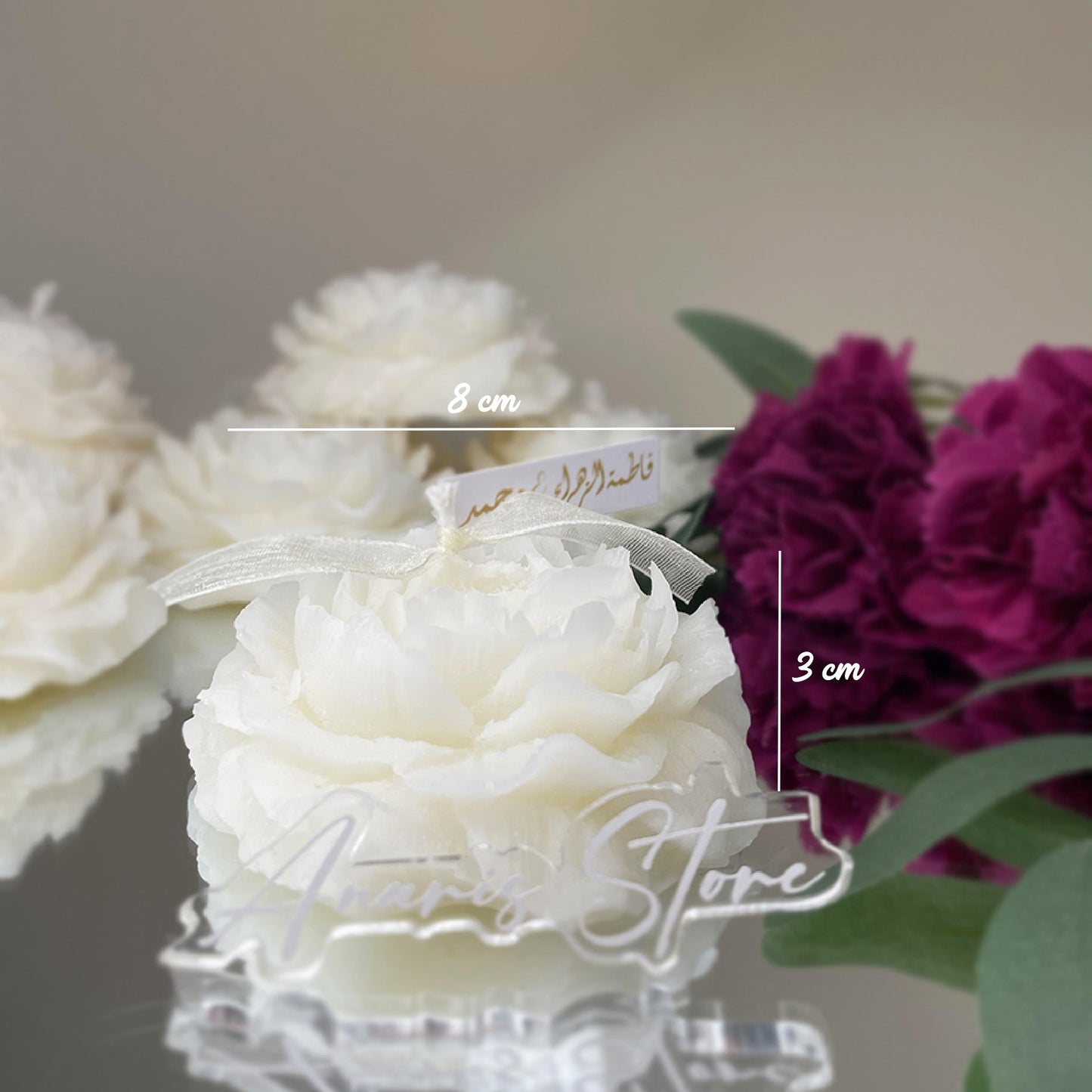 Bougie Parfumée ,Élégante en Forme de rose