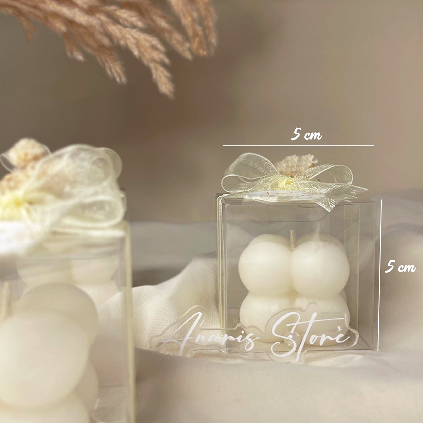 Bougie à bulles en boîte personnaliséé luxueuse au design classique