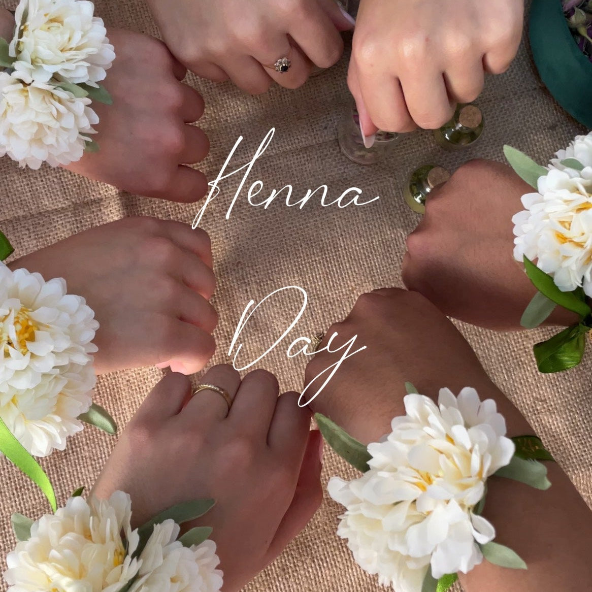 Bracelet fleuri pour cérémonie de henné – Cadeau de la mariée