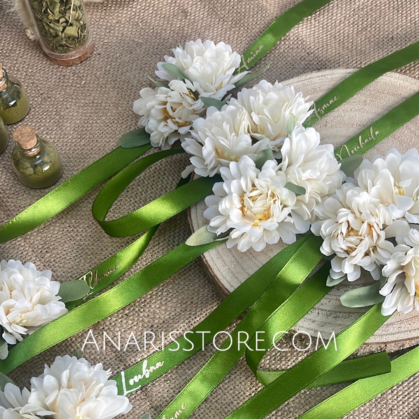 Bracelet fleuri pour cérémonie de henné – Cadeau de la mariée