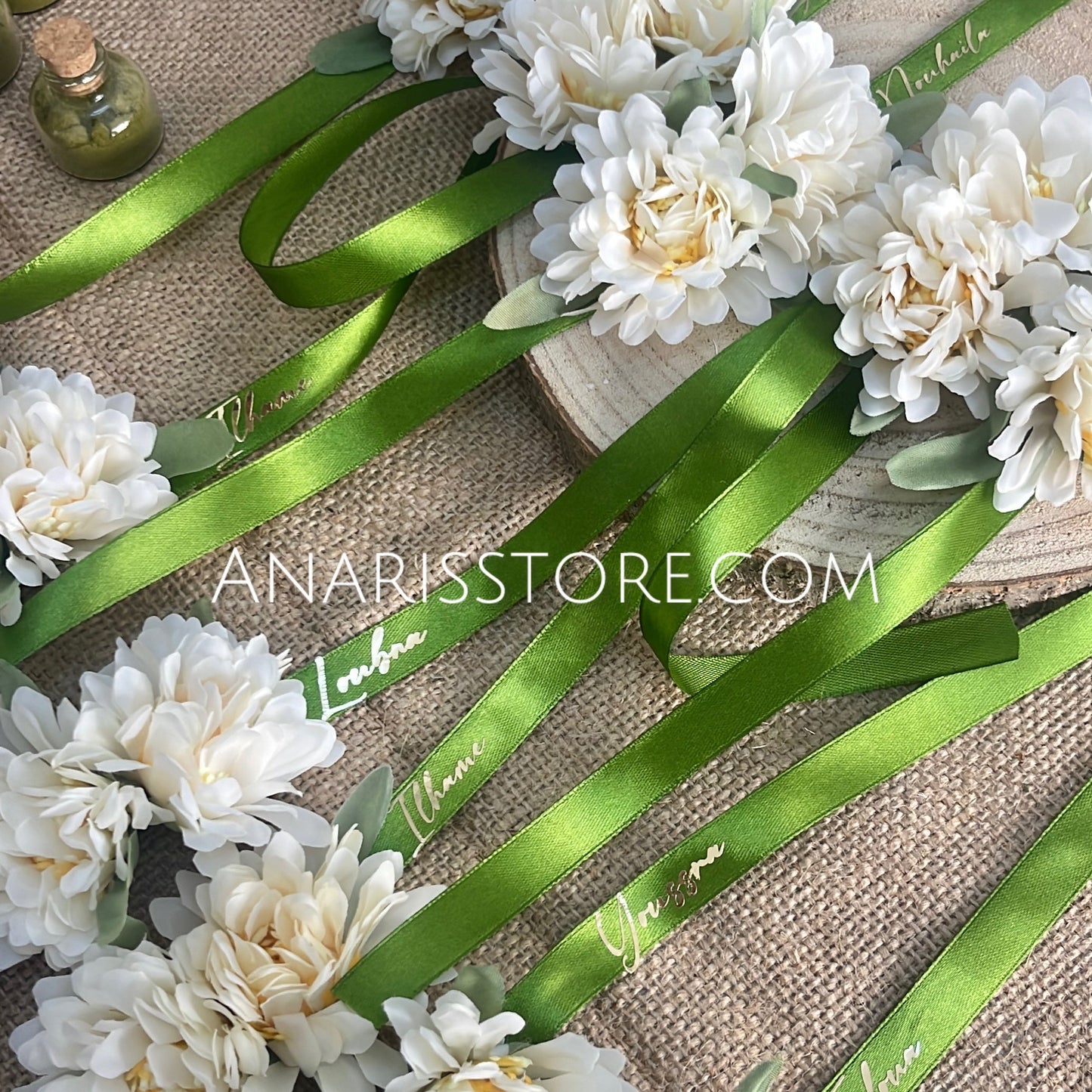Bracelet fleuri pour cérémonie de henné – Cadeau de la mariée