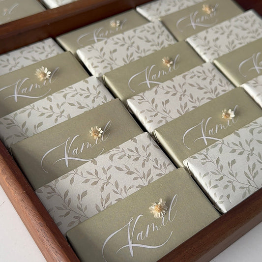 Tablette de Chocolat Personnalisée – Collection Jardin de Douceur