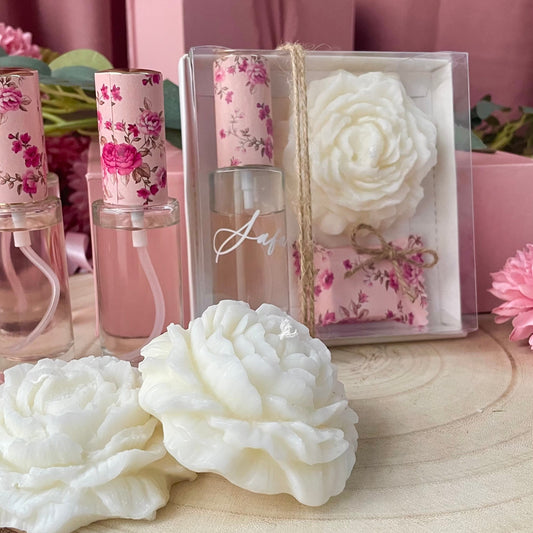 Coffret Cadeau – Parfum, Bougie & Chocolat