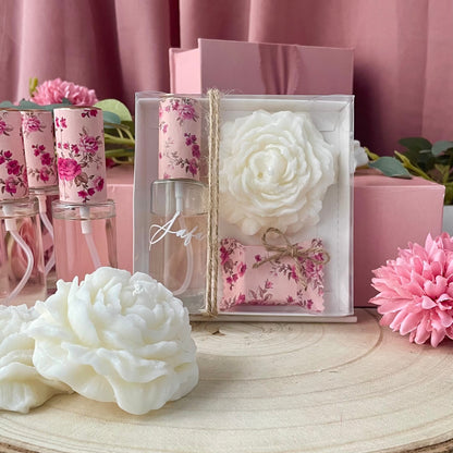 Coffret Cadeau – Parfum, Bougie & Chocolat