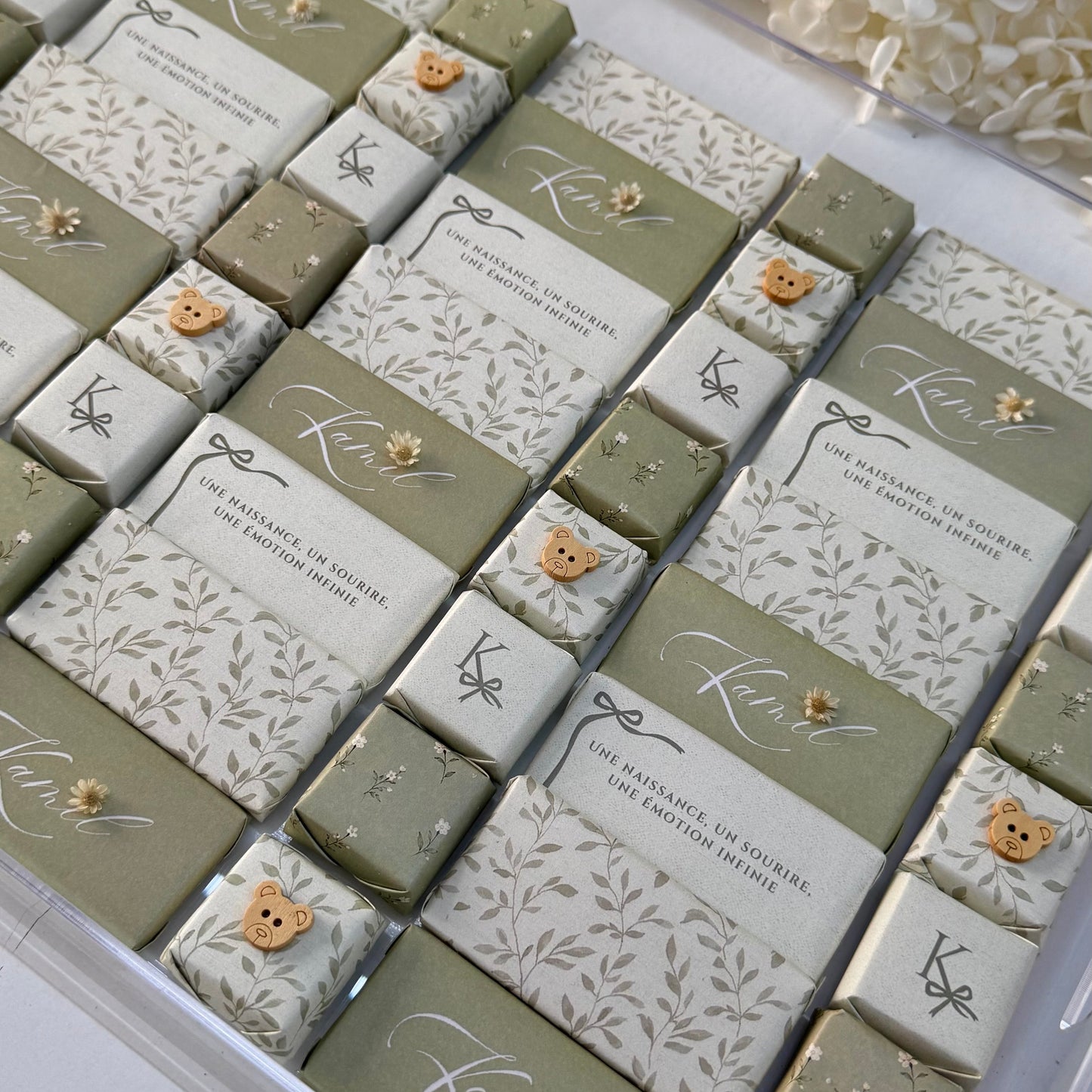 Tablette de Chocolats Personnalisée – Collection Naissance