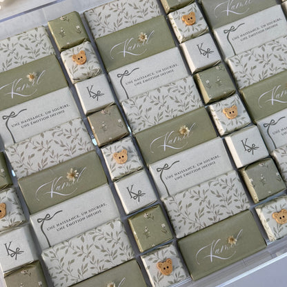 Tablette de Chocolats Personnalisée – Collection Naissance