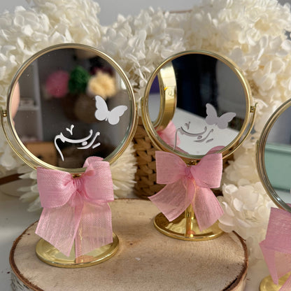 Miroir de Poche Doré Personnalisé