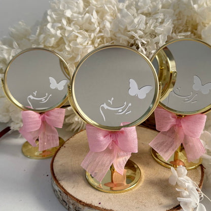 Miroir de Poche Doré Personnalisé