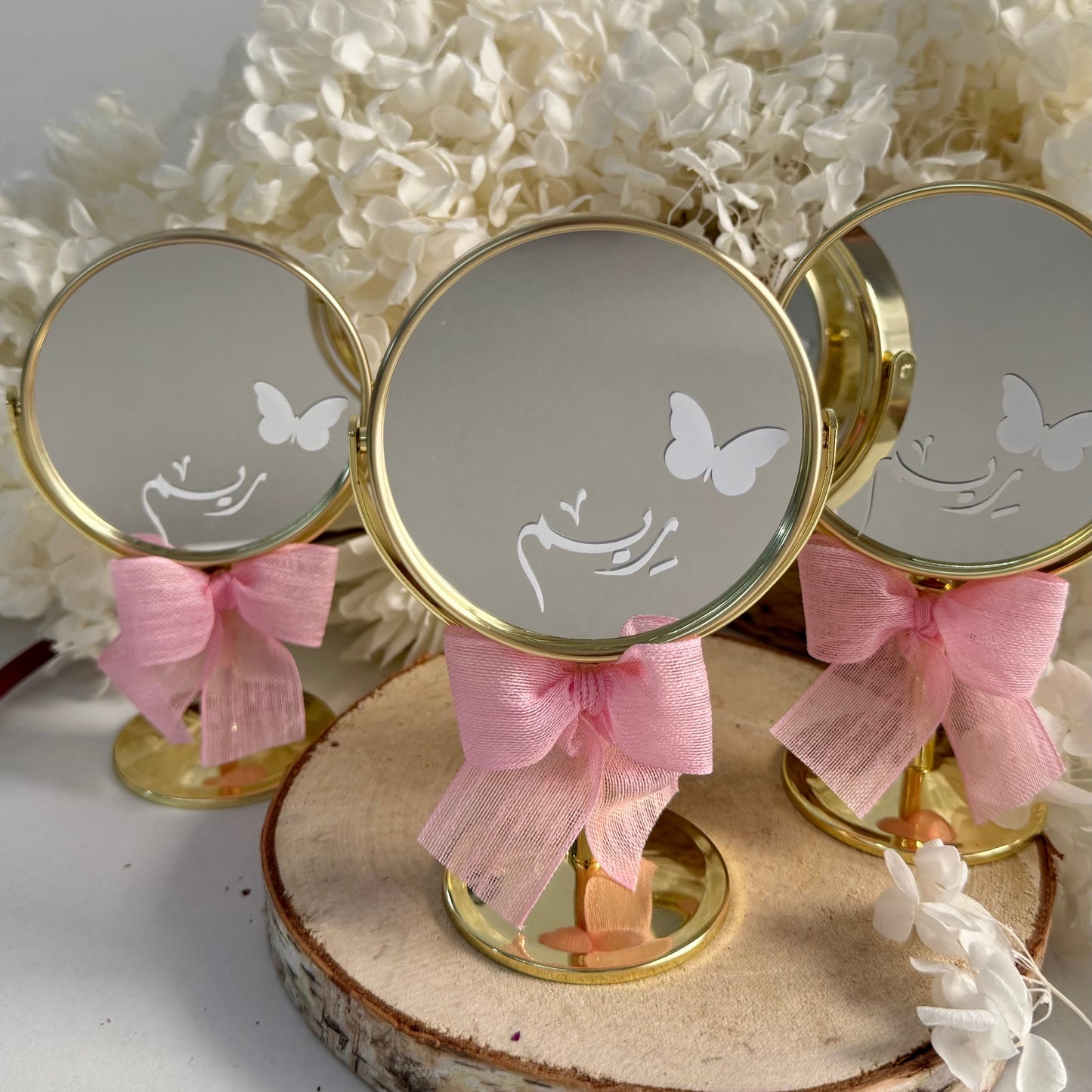 Miroir de Poche Doré Personnalisé