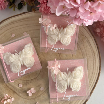 Papillon Fleuri – Bougie Parfumée Personnalisée
