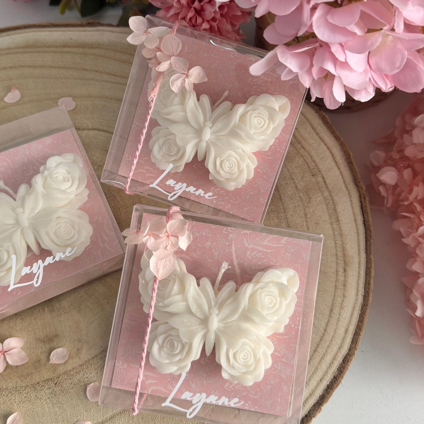 Papillon Fleuri – Bougie Parfumée Personnalisée