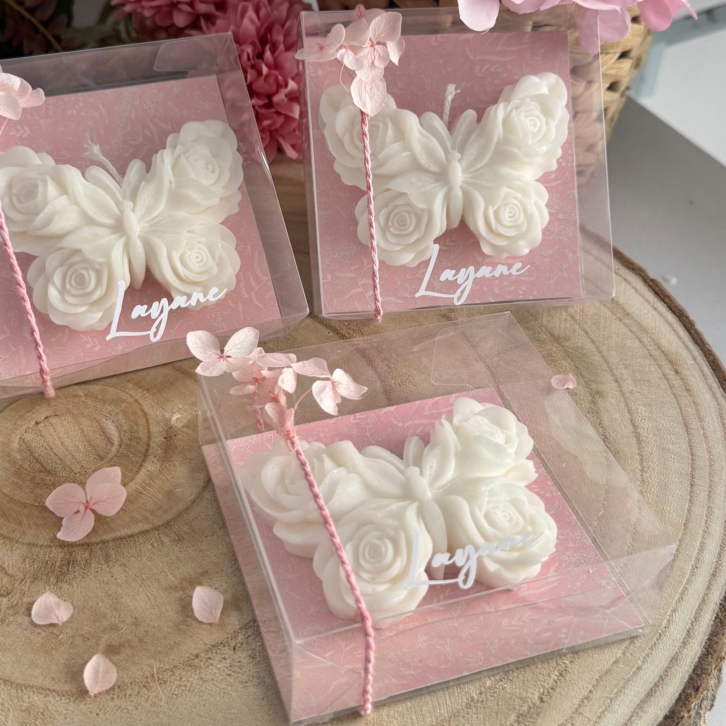 Papillon Fleuri – Bougie Parfumée Personnalisée