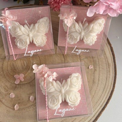 Papillon Fleuri – Bougie Parfumée Personnalisée