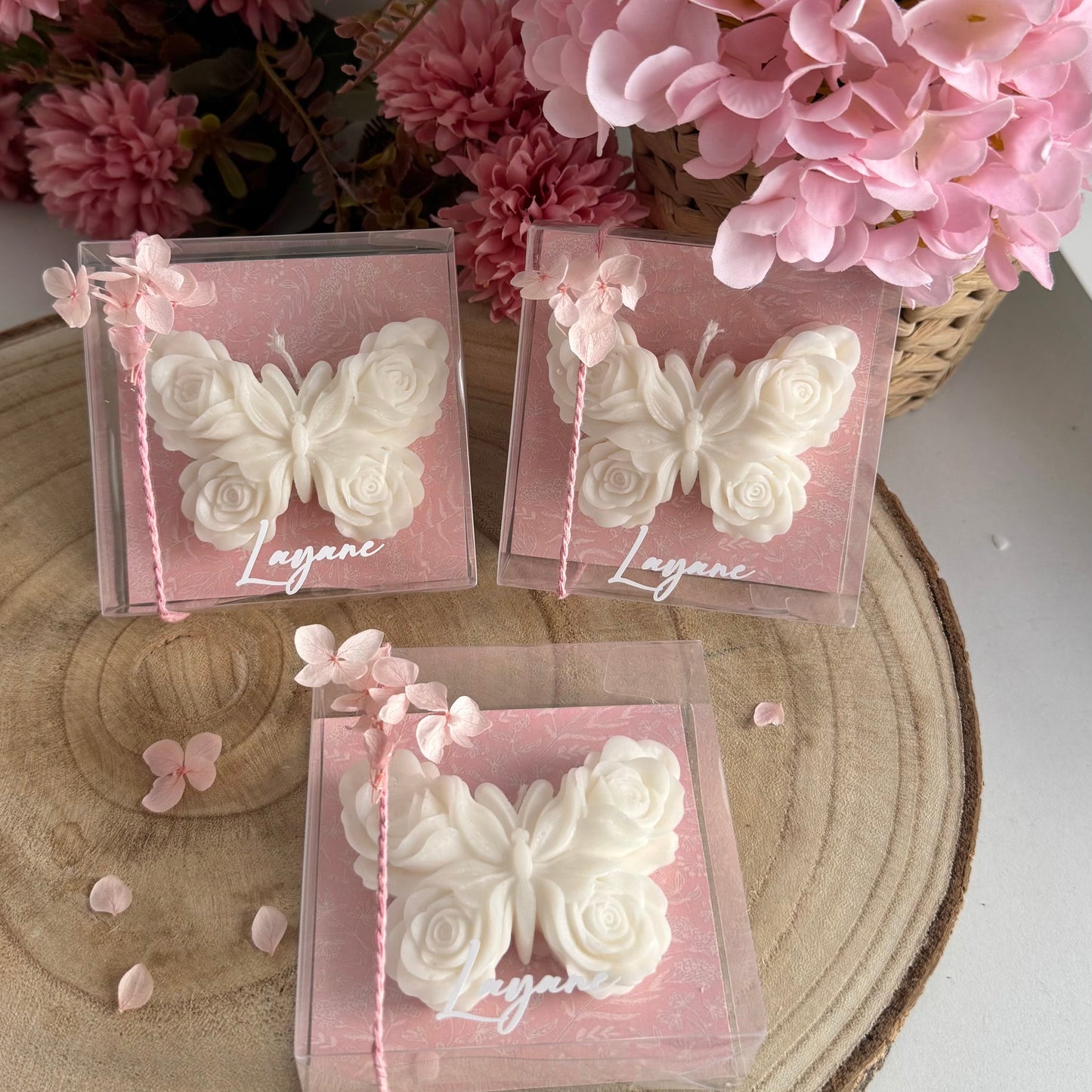 Papillon Fleuri – Bougie Parfumée Personnalisée