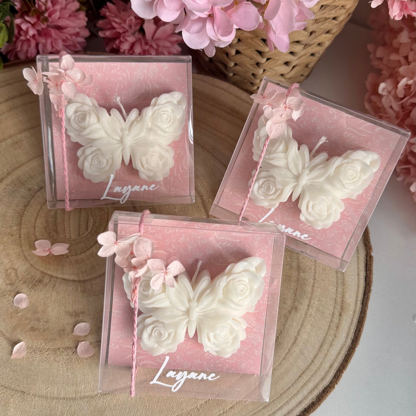 Papillon Fleuri – Bougie Parfumée Personnalisée
