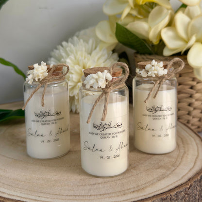 Bougie parfumée personnalisée – Souvenir élégant