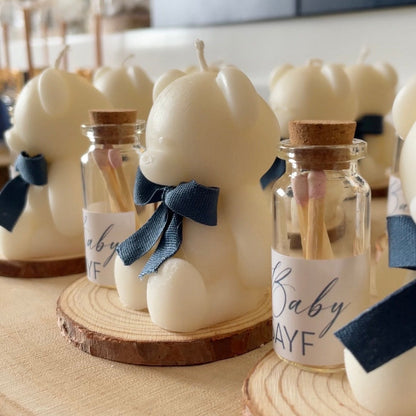 Bougie Ourson  avec flacon d’allumettes