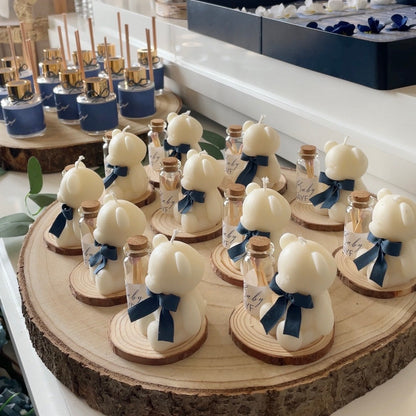 Bougie Ourson  avec flacon d’allumettes