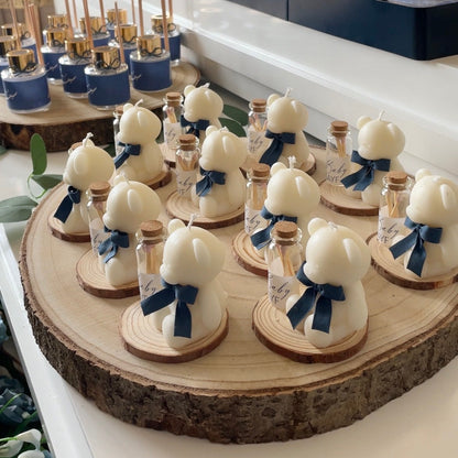 Bougie Ourson  avec flacon d’allumettes