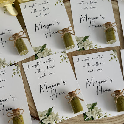 Carte de Henna Personnalisée – Élégance Naturelle & Tradition Raffinée