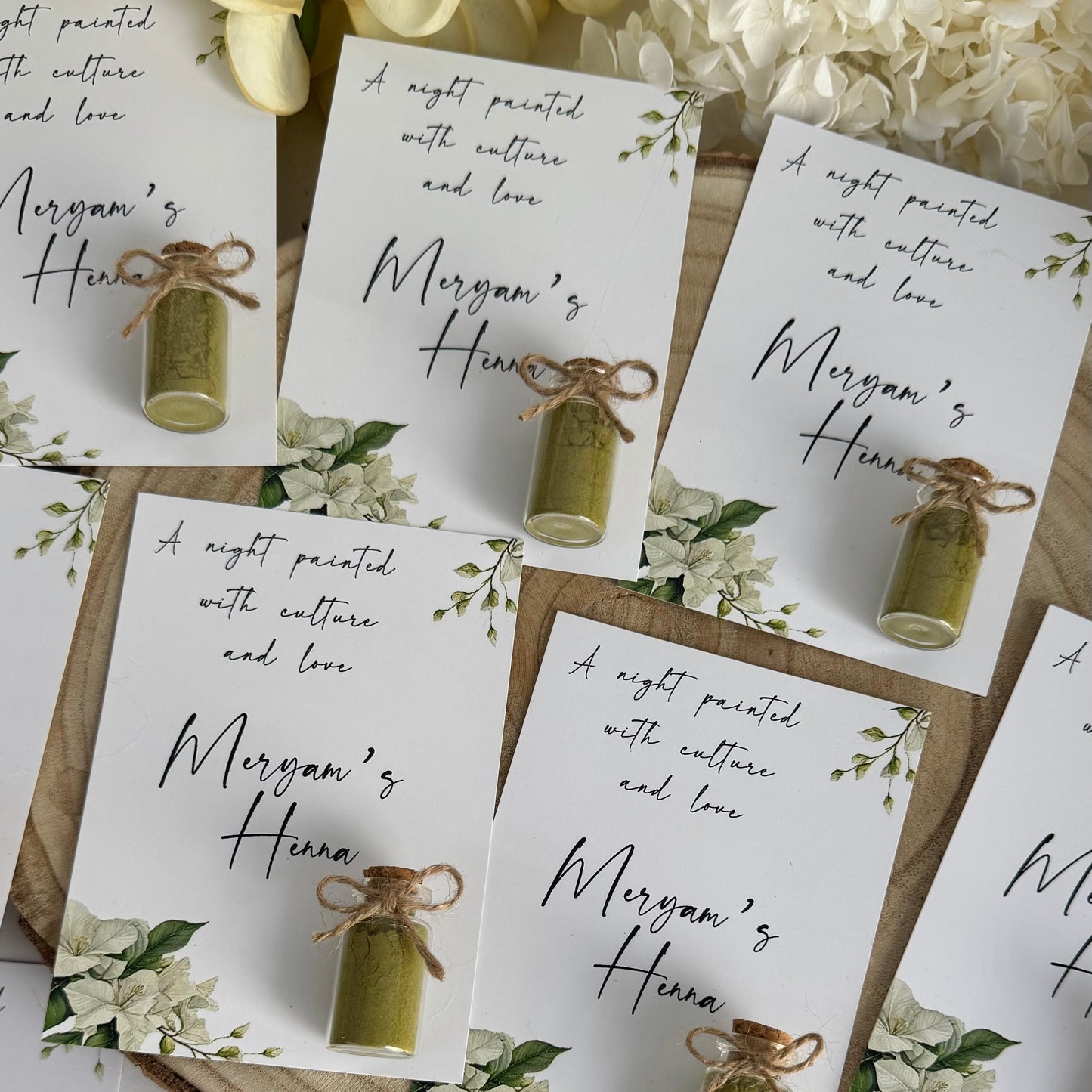 Carte de Henna Personnalisée – Élégance Naturelle & Tradition Raffinée
