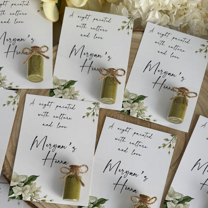 Carte de Henna Personnalisée – Élégance Naturelle & Tradition Raffinée