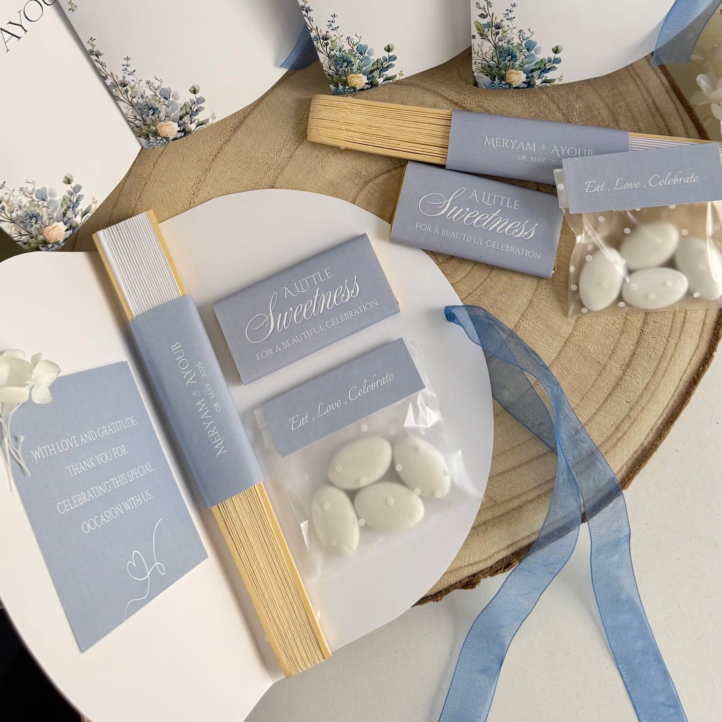 Enveloppe Éventail Personnalisée – Raffinement & Douceur pour Vos Invités