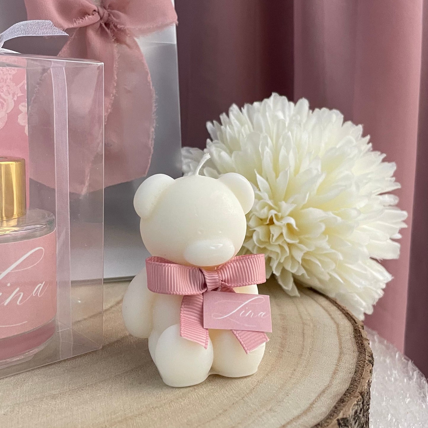 Bougie décorative ourson – Cadeau délicat & raffiné
