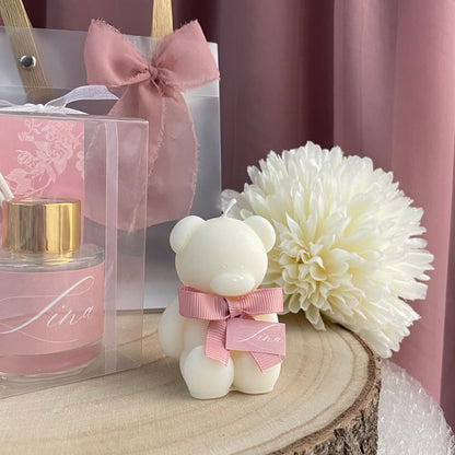 Bougie décorative ourson – Cadeau délicat & raffiné