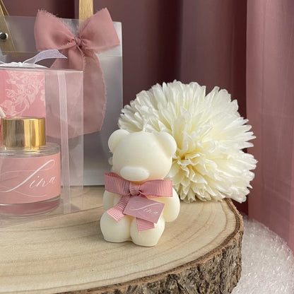 Bougie décorative ourson – Cadeau délicat & raffiné