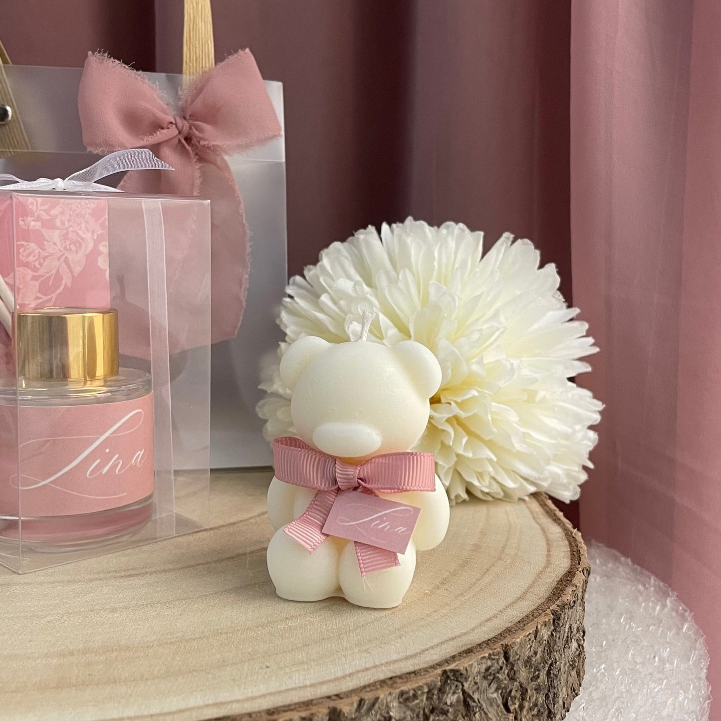 Bougie décorative ourson – Cadeau délicat & raffiné
