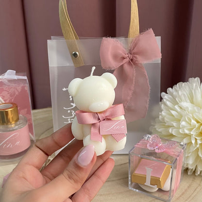 Bougie décorative ourson – Cadeau délicat & raffiné