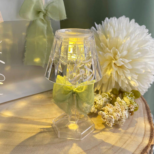 Veilleuse Décorative LED en Cristal – Calligraphie Raffinée