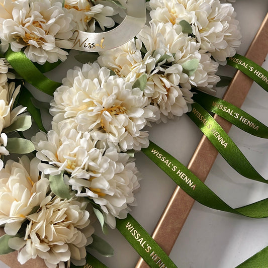 Bracelet fleuri pour cérémonie de henné – Cadeau de la mariée